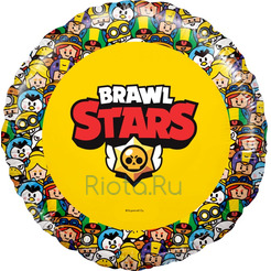 Шар-круг Brawl stars, желтый, 46 см