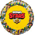 Шар-круг Brawl stars, желтый, 46 см