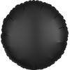 Шар-круг Черный сатин, 46 см