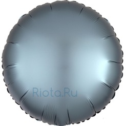 Шар-круг Голубой сатин, 46 см