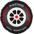 Шар-круг Гоночное колесо, красно-черное, 46 см
