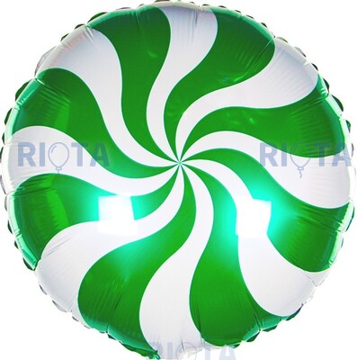 Шар-круг Леденец Зеленый, 46 см