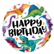 Шар-круг Мир Динозавров, C Днем рождения (Happy Birthday), 46 см