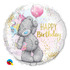 Шар-круг Мишка Тедди с шариком, happy birthday, 46 см