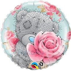 Шар-круг Мишка Тедди с розами, 46 см