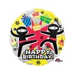 Шар-круг Ниндзя Happy Birthday, 43 см