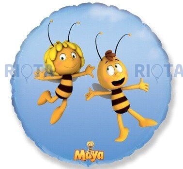 Шар-круг Пчелка Майя и Вилли, 45 см