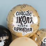 Шар-круг Прощание со школой, спасибо школа, 46 см 
