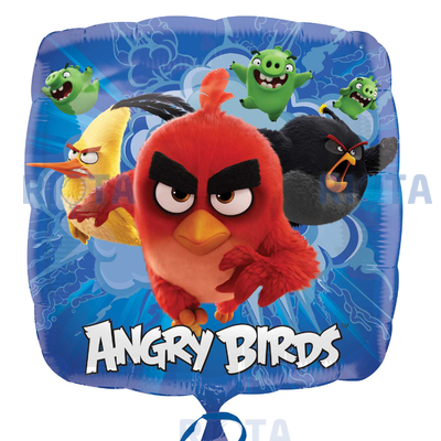 Шар-квадрат Angry Birds Ред, Бомб и Чак, 46 см
