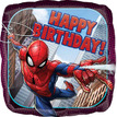 Шар-квадрат Человек-паук в полете, Happy Birthday, 46 см