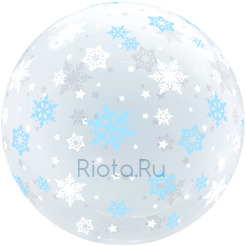 Шар-пузырь Праздничные снежинки, 51 см
