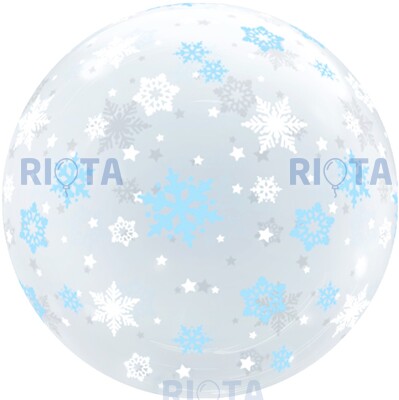 Шар-пузырь Праздничные снежинки, 51 см