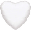 Шар-сердце Белый, 46 см