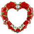 Шар-сердце Большой ореол любви из роз, 107 см