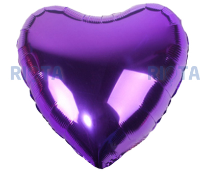 Шар-сердце Фиолетовый, 46 см