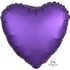 Шар-сердце Фиолетовый сатин, 46 см