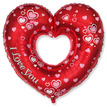 Шар-сердце Форма с сердцем, красное, 69 см