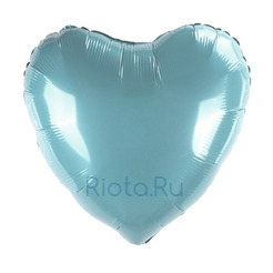 Шар-сердце Голубой, 46 см