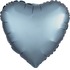 Шар-сердце Голубой сатин, 46 см