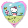 Шар-сердце Хеллоу Китти (Hello Kitty), розовый, 46 см