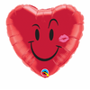 Шар-сердце Красное сердечко улыбается, 46 см