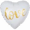 Шар-сердце Love, белое, 46 см