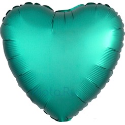 Шар-сердце Нефритовый сатин, 46 см