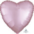 Шар-сердце Нежно-розовый сатин, 46 см