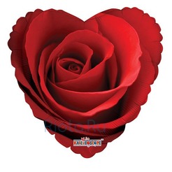 Шар-сердце Роза, 45 см