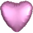 Шар-сердце Розовый сатин, 46 см