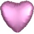 Шар-сердце Розовый сатин, 46 см