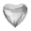 Шар-сердце Серебряный, 46 см