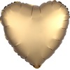 Шар-сердце Золотой сатин, 46 см