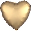 Шар-сердце Золотой сатин, 46 см