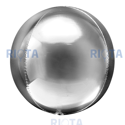Фольгированный Шар-сфера 3D Серебро, 41 см