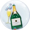 Фольгированный Шар в шаре Бутылка и бокал шампанского, 60 см