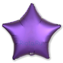 Шар-звезда Фиолетовый сатин, 46 см
