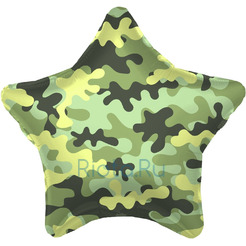 Шар-звезда Камуфляж зеленый, 46 см