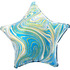 Шар-звезда Мрамор, голубой, 46 см