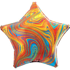 Шар-звезда Мрамор, разноцветный, 46 см