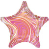 Шар-звезда Мрамор, розовый, 46 см
