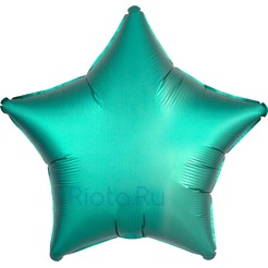 Шар-звезда Изумрудный сатин, 48 см