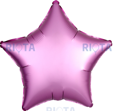 Шар-звезда Розовый сатин, 48 см