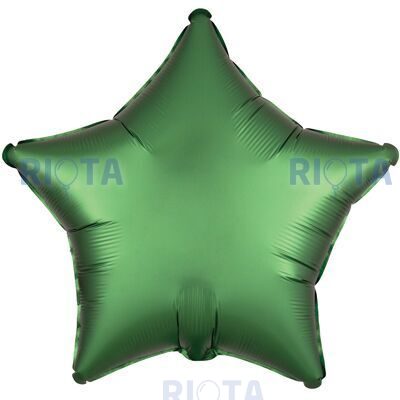 Шар-звезда Зеленый сатин, 46 см