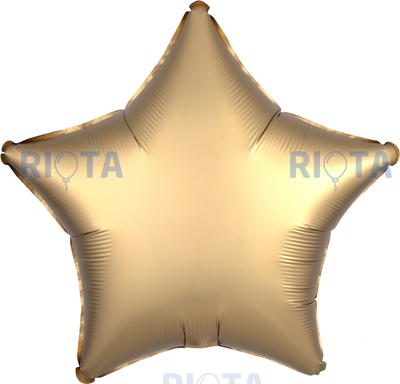 Шар-звезда Золотой сатин, 48 см