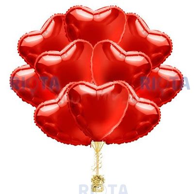 Букет шаров Красные сердца