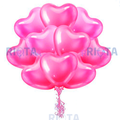 Шары Ярко-розовые сердца, 41 см