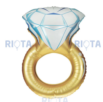 Фольгированный фигурный шар Кольцо с бриллиантом, 100 см