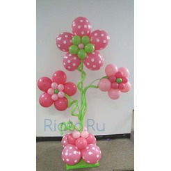 Цветок-стойка из шаров 5